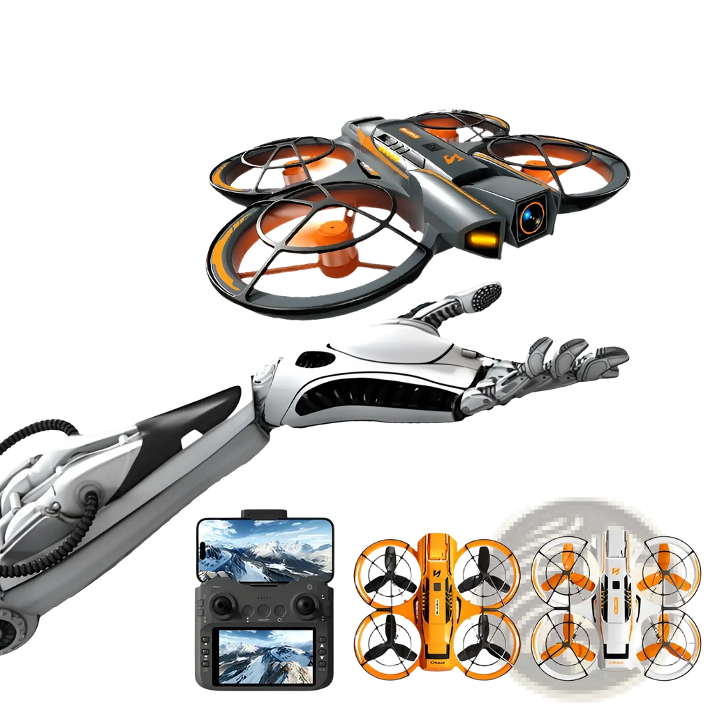 Black and orange a21 pro 4k brushless drone with camera lens and remote control for high resolution aerial photography