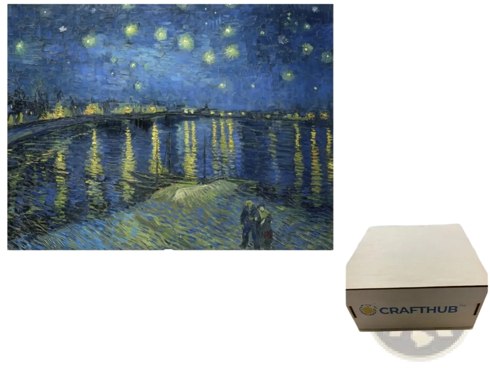 A3 animal puzzle craft hub zodiac and psychedelic art featuring vincent van gogh starry night over the rhône in blue and yellow