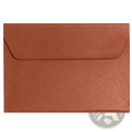 Brown textured leather envelope with flap closure in a waterproof a4 leather document folder business organizer