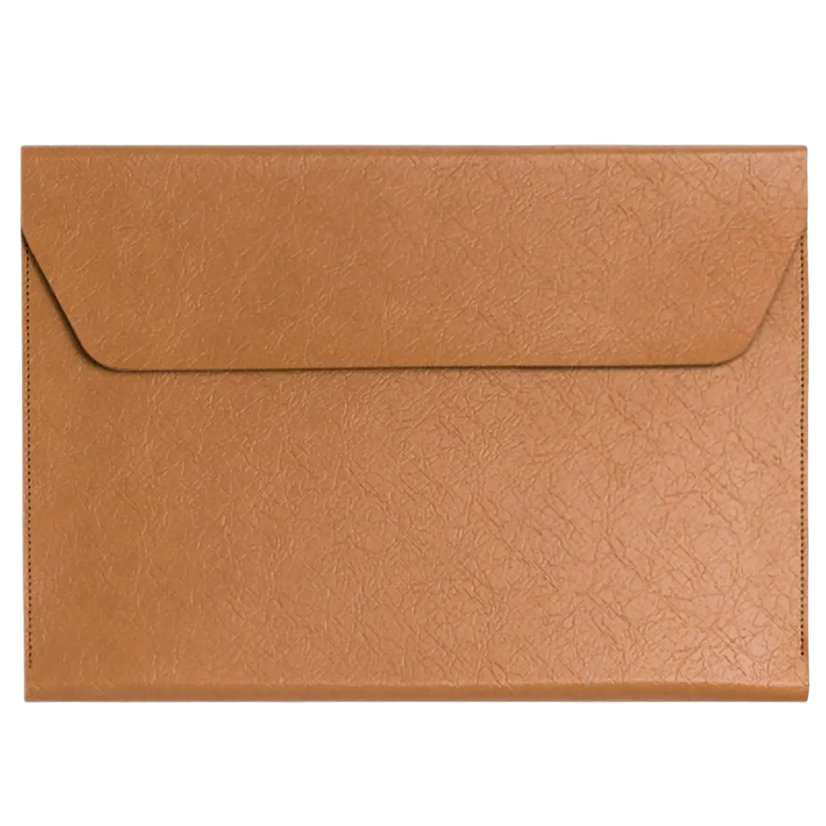 Tan leather-like a4 document folder with subtle texture and stitched edges waterproof business organizer