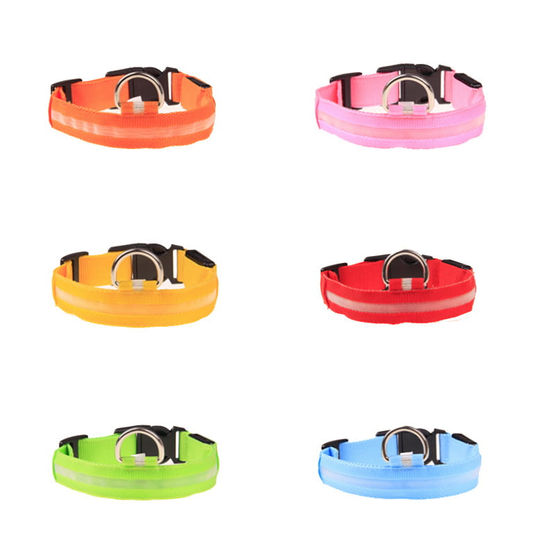 Led Dog Collar Rechargeable Luminous Night Safety Light