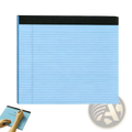 A5 lined colorful notepad with light blue lines and black top edge for efficient note taking