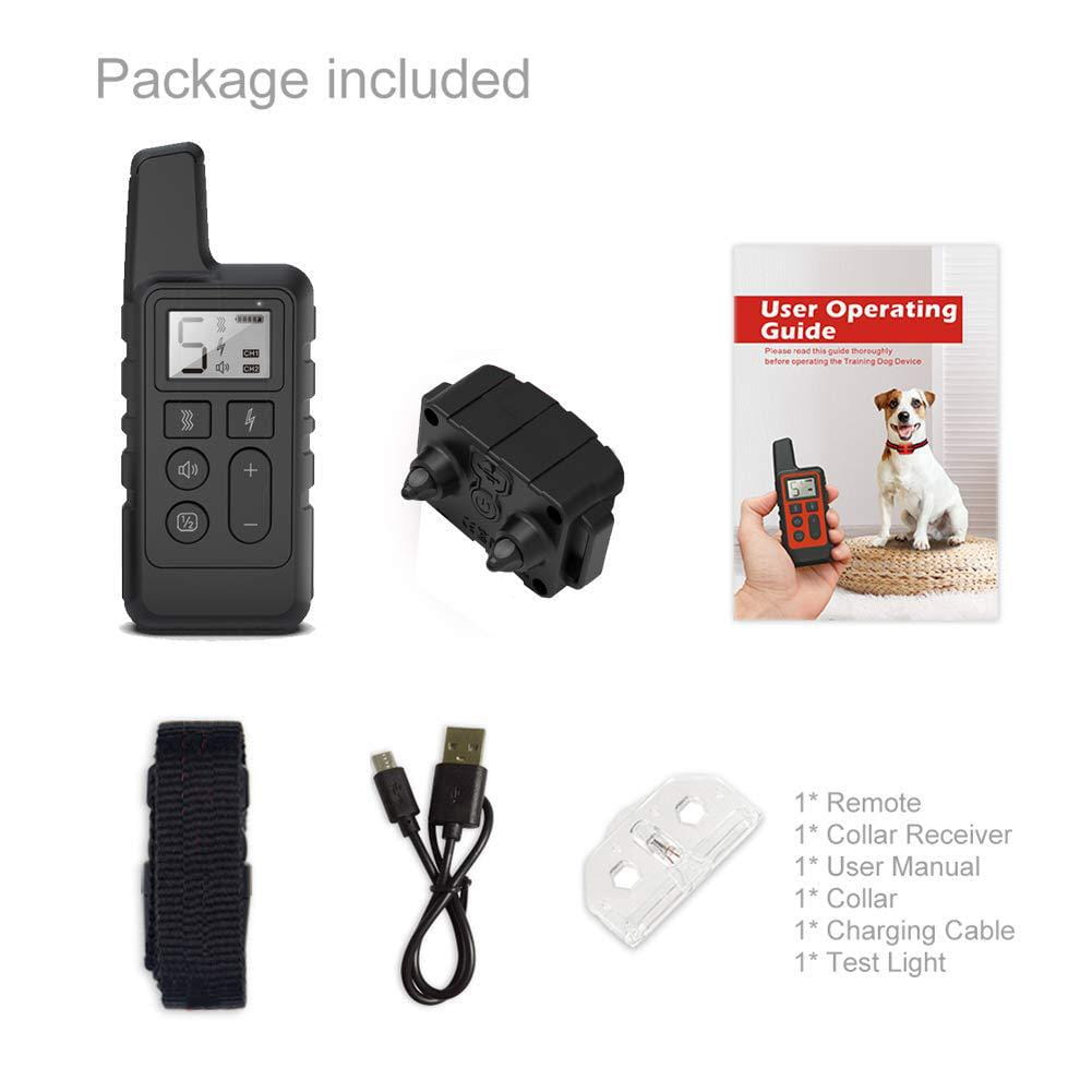 Collar de adiestramiento para perros impermeable IP67 recargable, herramienta para mascotas