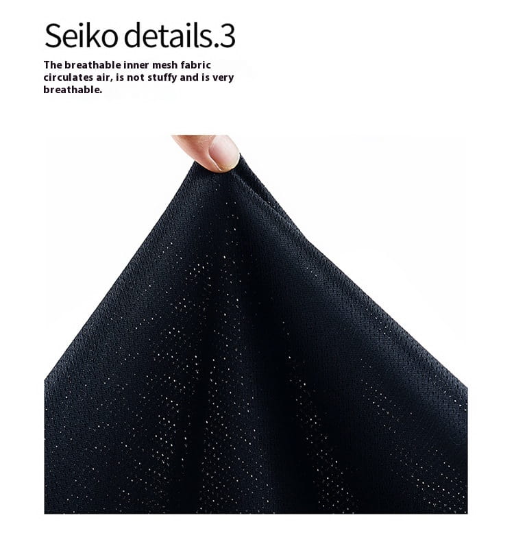 black mesh fabric with a subtle sparkling texture featured in a men casual jacket lightweight outdoor windbreaker.