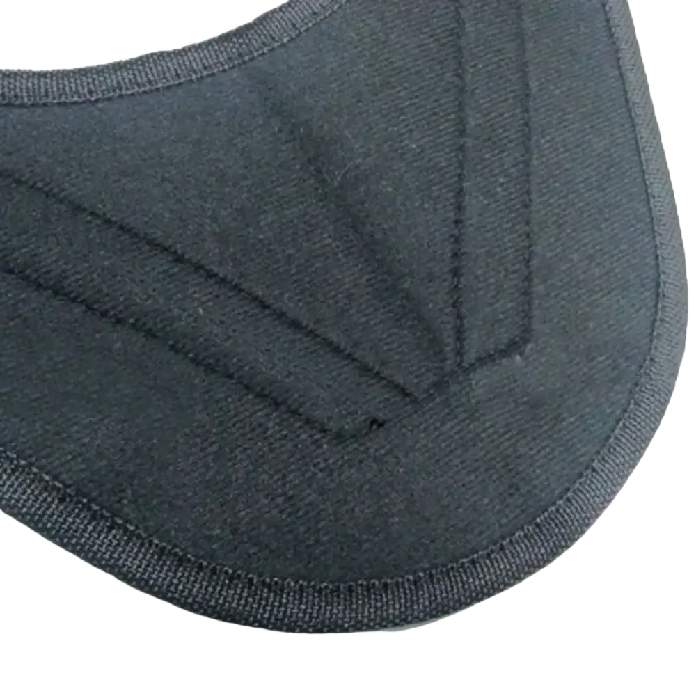 Black fabric abdominal crunch straps gym attachment with reinforced stitching and elastic edge face mask
