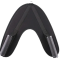 Black padded abdominal crunch straps with textured grip handles and adjustable straps for gym cable machines