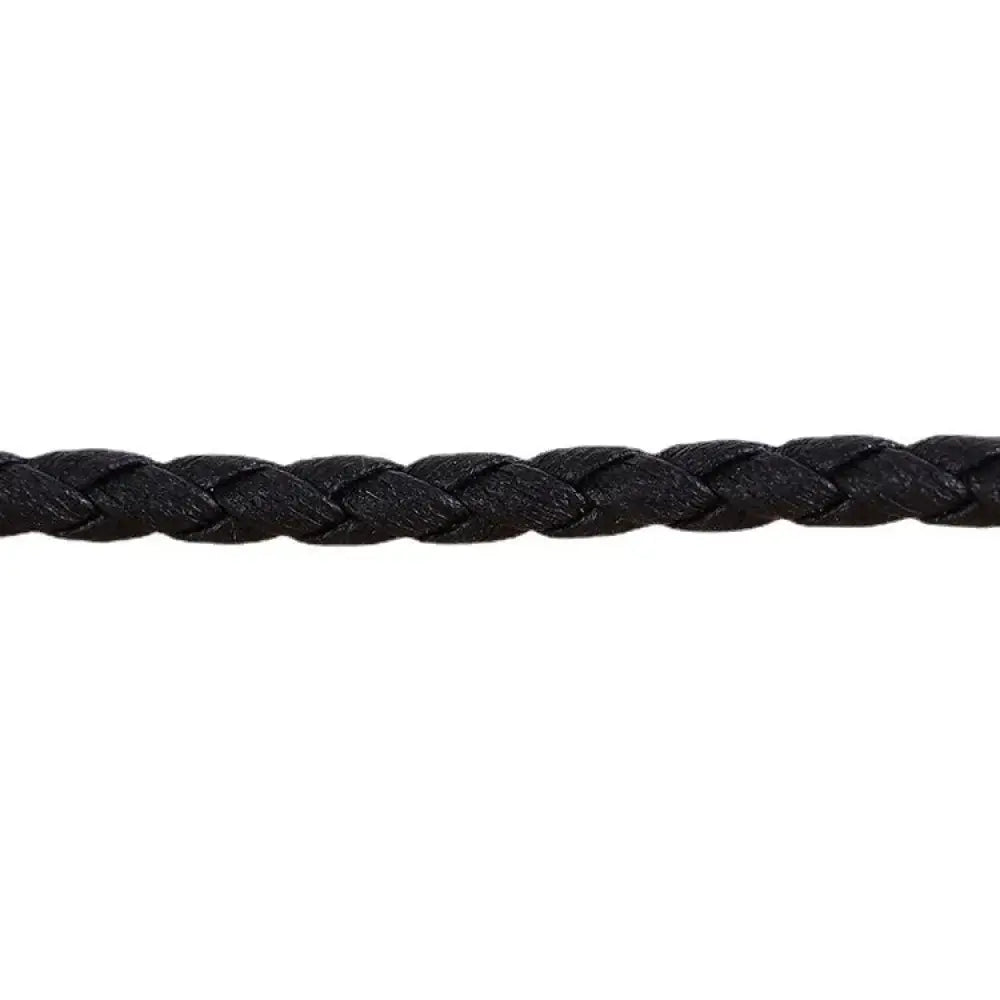 Black braided cord decorative rope made of durable material suitable for diy fashion projects and crafts
