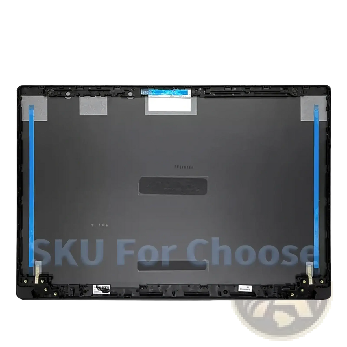 Black plastic back side laptop housing case with blue adhesive strips and rectangular cutout for acer aspire 5 a515 replacement