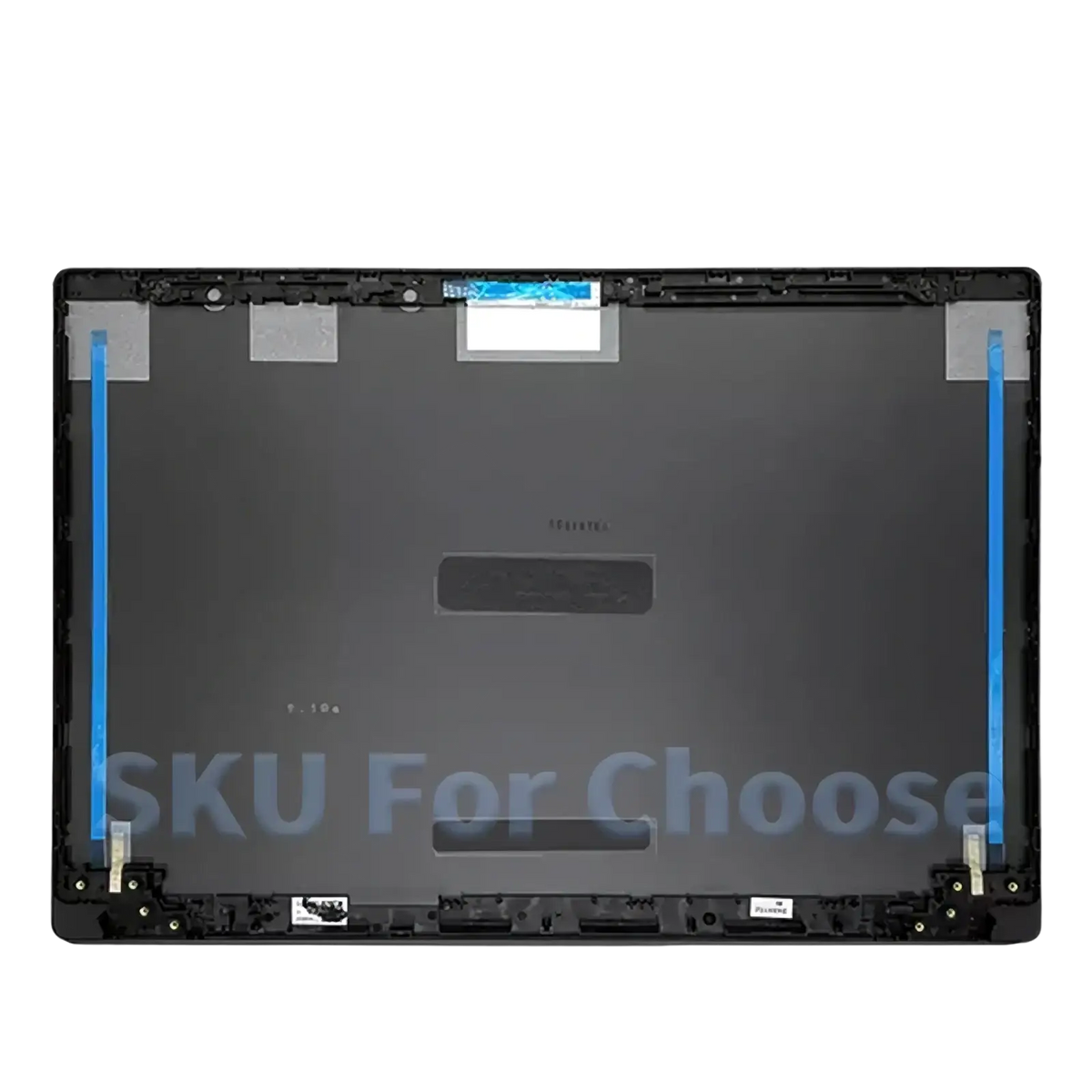 Black plastic back side laptop housing case with blue adhesive strips and rectangular cutout for acer aspire 5 a515 replacement