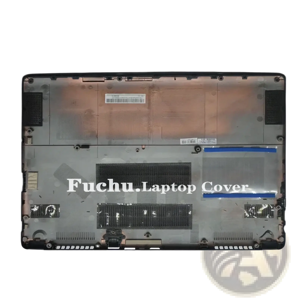 Black plastic bottom case replacement cover for acer aspire v5 with metallic heat sink panels and ventilation grilles back side