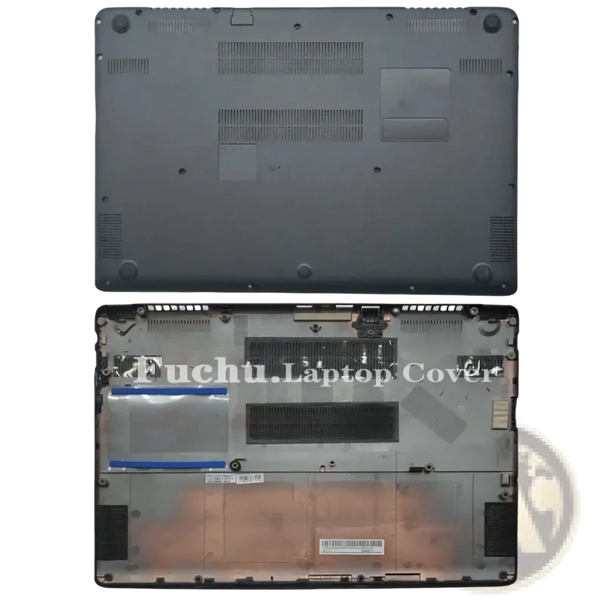 Dark gray plastic bottom case replacement cover for acer aspire v5 laptop with ventilation grilles and mounting holes visible