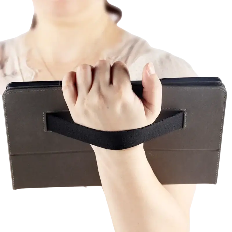 Black leather-like acer iconia tab p10 leather case with wrist strap and stand for acer iconia tablet protection