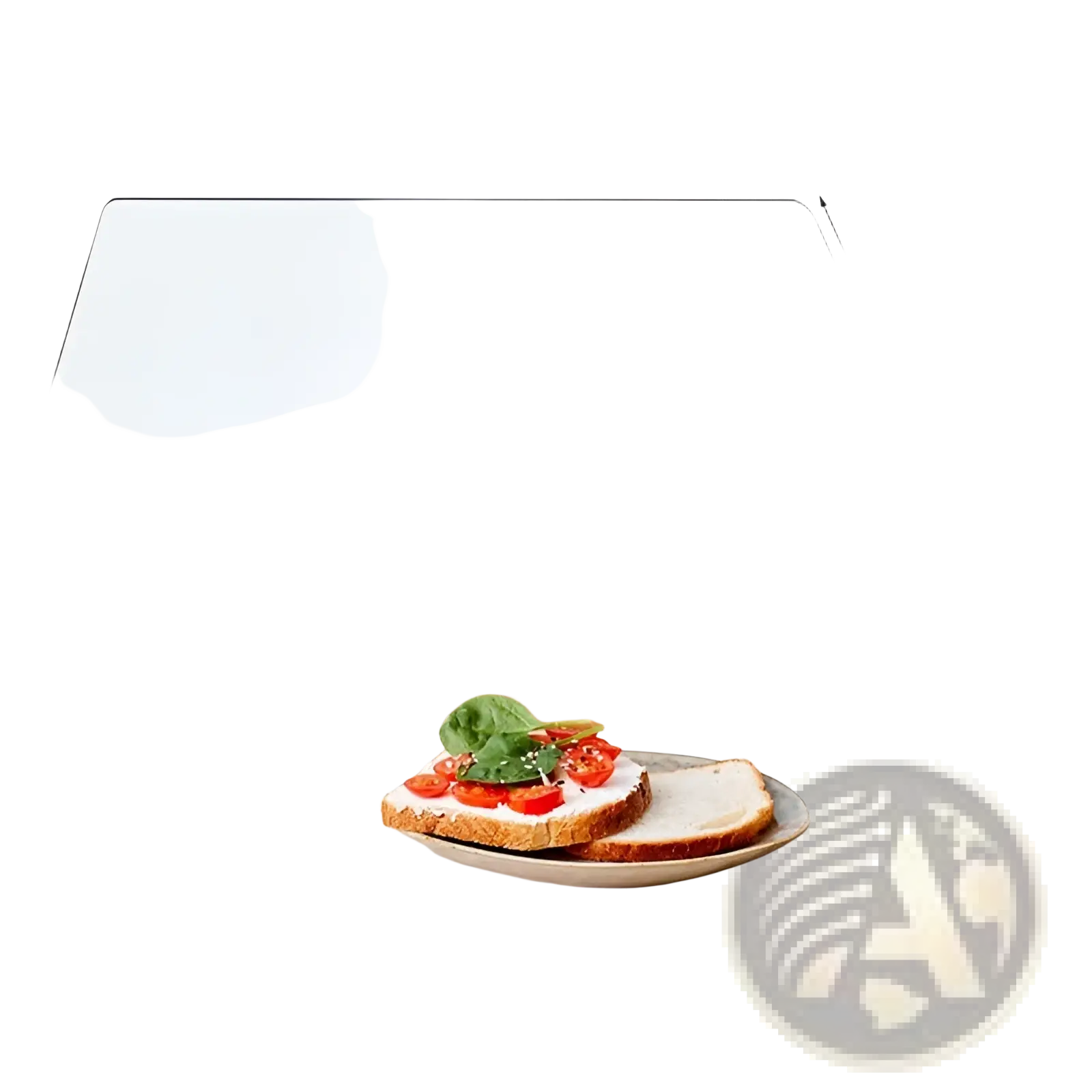 Clear acrylic cutting board with non slip transparent surface and thin profile for kitchen use 40cm by 30cm