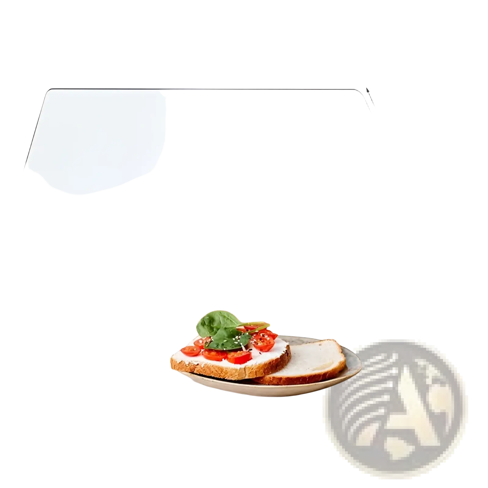Clear acrylic cutting board non slip kitchen mat measuring 45cm by 35cm with a thin 3cm profile