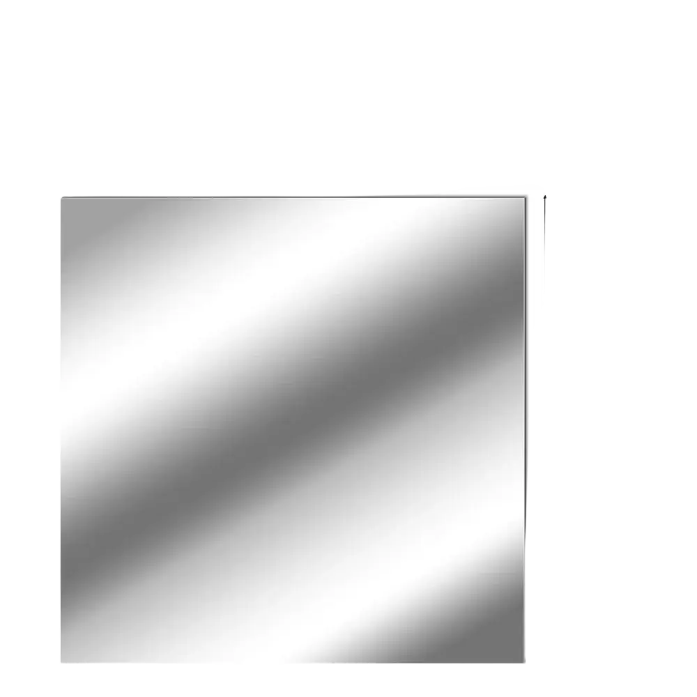Silver metallic acrylic mirror wall sticker panel 6x6 inches for living room bedroom home living room decor