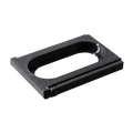 Black rectangular 3d printed adapter bracket frame with textured surface and oval cutout for fitbit air to whoop 5.0
