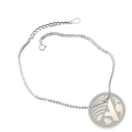 A delicate silver anklet with twisted chain design and sparkling crystals from an adjustable 925 silver bracelet and anklet set