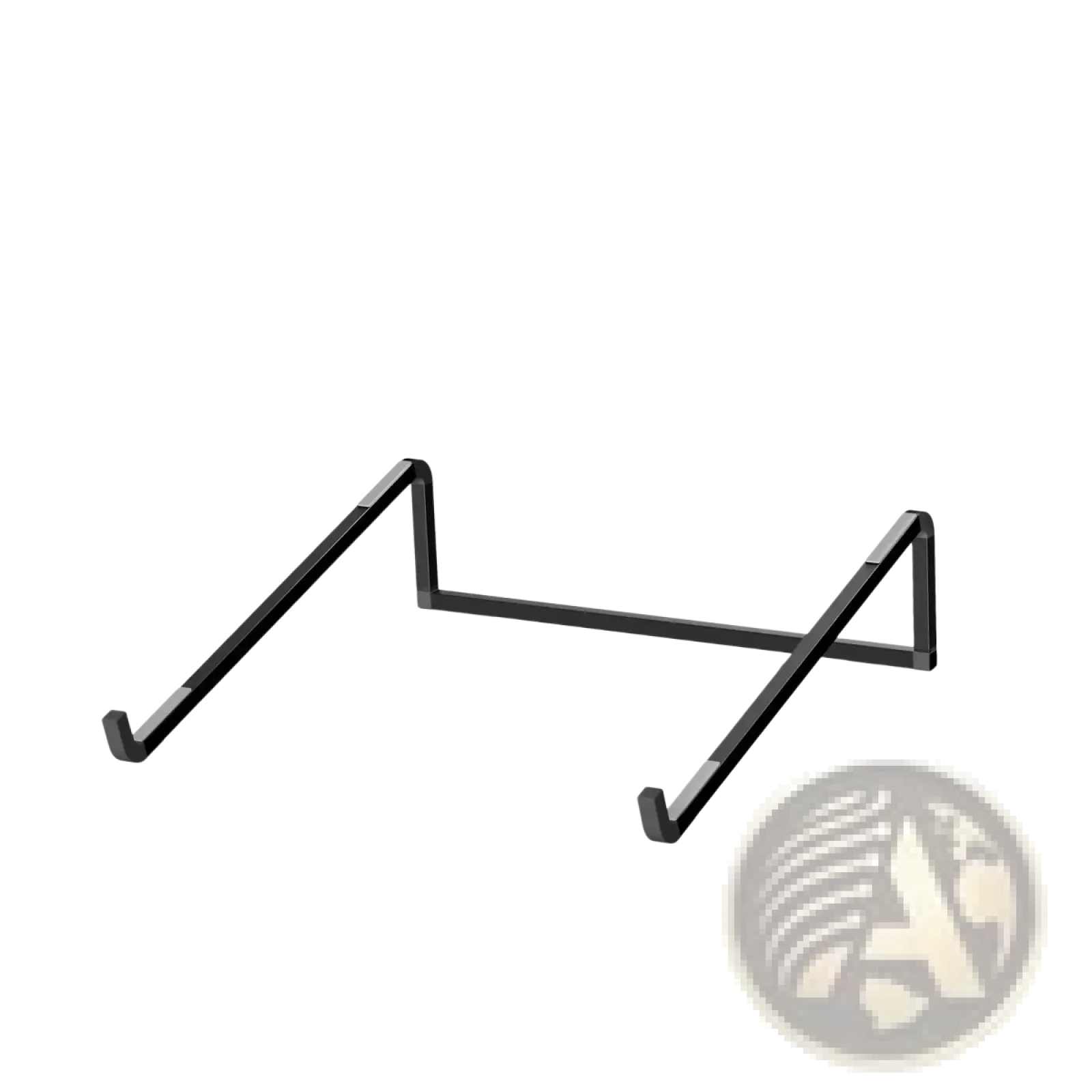 Adjustable black aluminum laptop stand with sleek minimalist design for ergonomic and foldable use