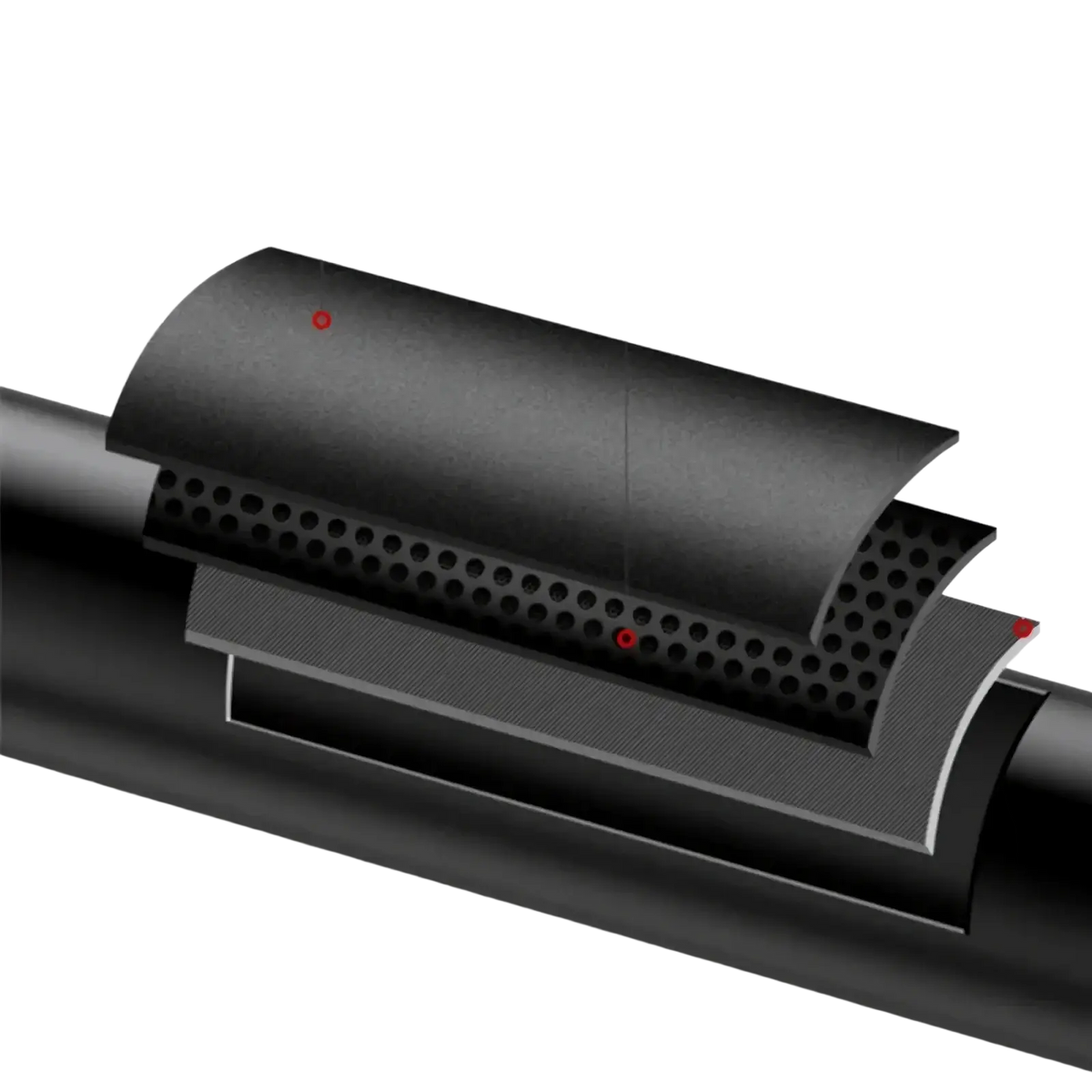 Black metal pipe with layered coating structure for adjustable doorway pull up bar used in home workout equipment