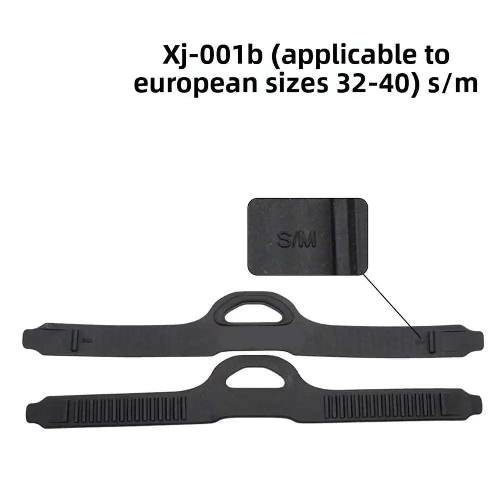 Black adjustable fin strap shoe size adjuster made of tpr material offers quick release for european sizes 32-40