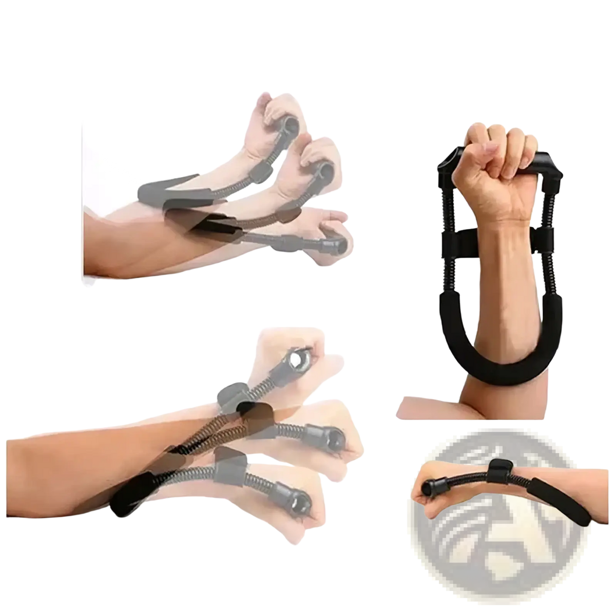Adjustable hand grip strengthener forearm exerciser black elastic wrist exerciser with padded handles and tension settings