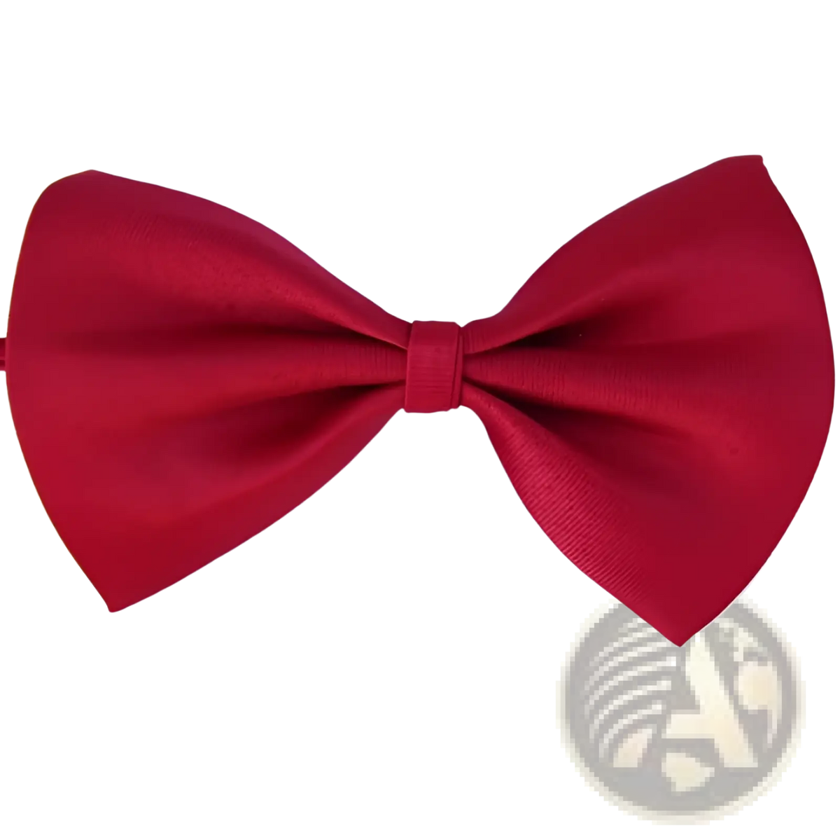 A vibrant red satin adjustable pet bow tie with a smooth glossy finish and neatly tied knot for dogs and cats