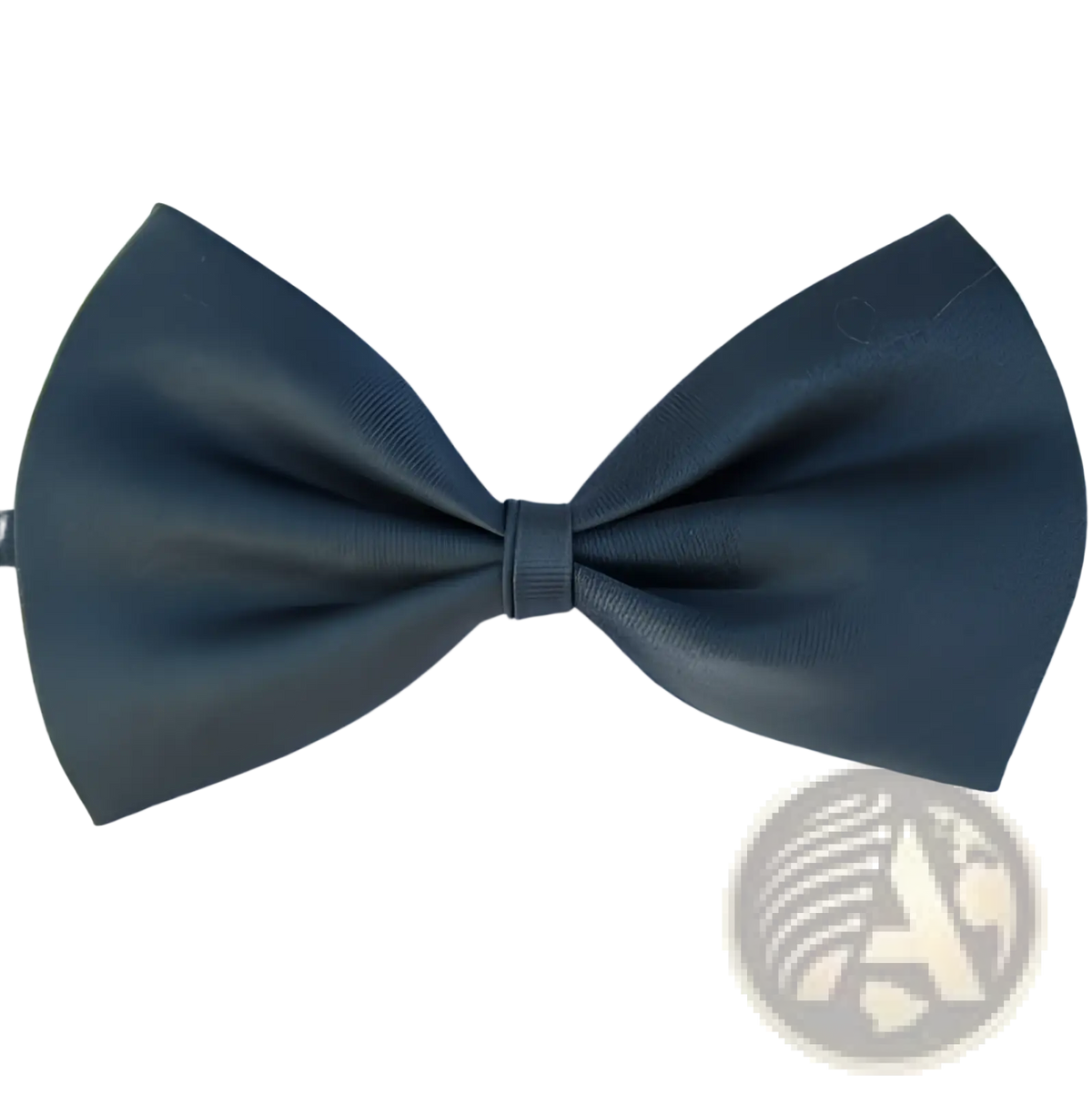 A sleek black satin adjustable bow tie for dogs and cats with a smooth glossy finish and neatly stitched edges