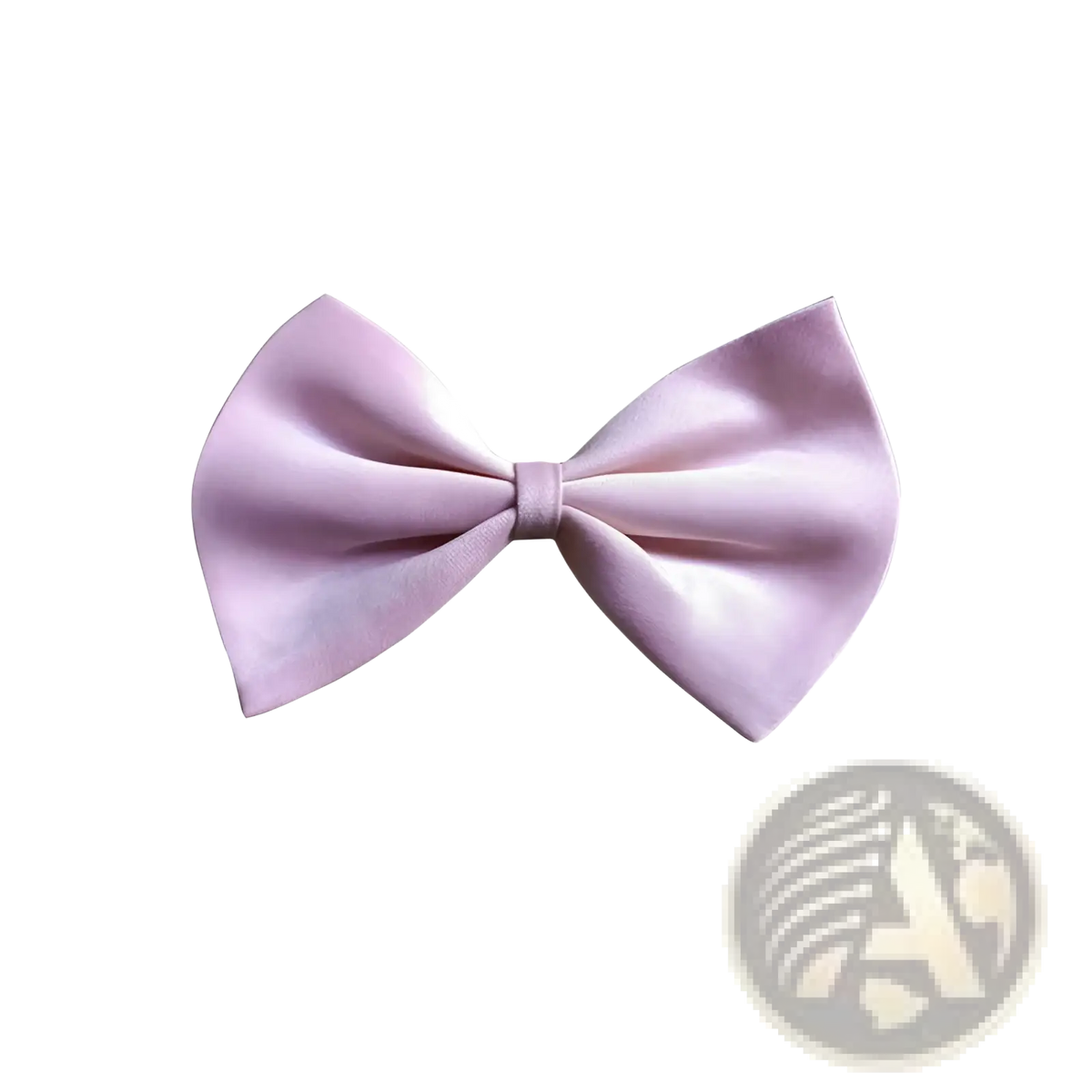 Adjustable soft lavender satin pet bow tie for dogs and cats with a smooth glossy finish and neatly tied loops