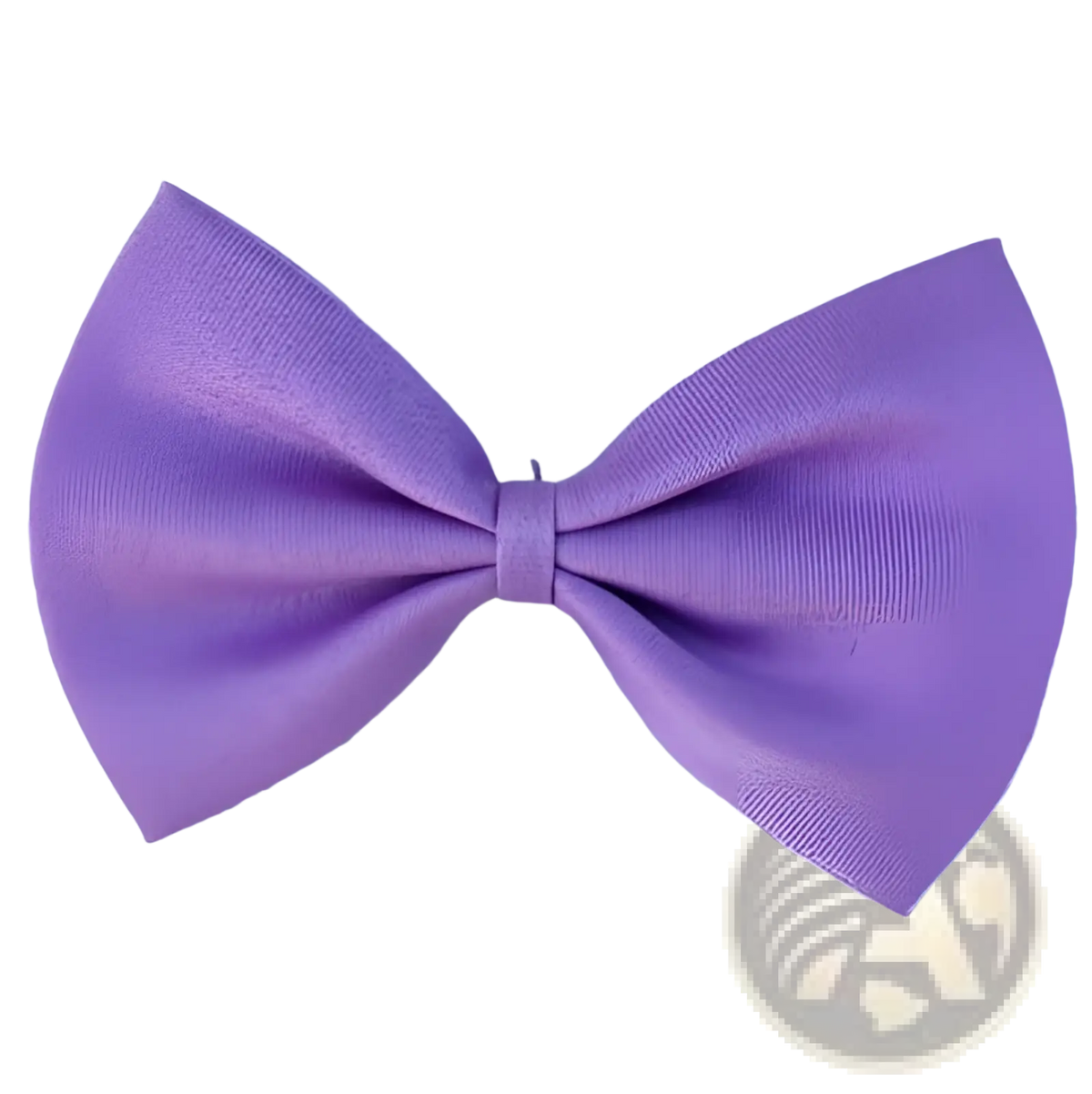 Adjustable satin pet bow tie for dogs and cats in soft lavender with smooth textured fabric and classic symmetrical design
