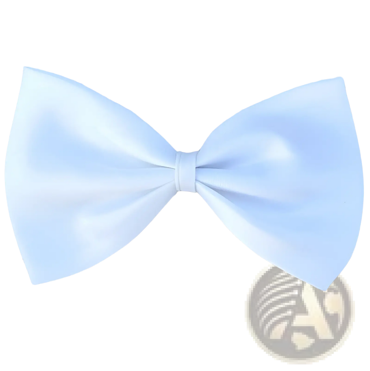 Adjustable white satin pet bow tie for dogs and cats with a smooth glossy finish and neatly tied loops