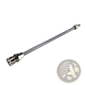 Adjustable silver metal 30cm extension rod set featuring a silver metallic air hose connector with threaded ends and hex fittings