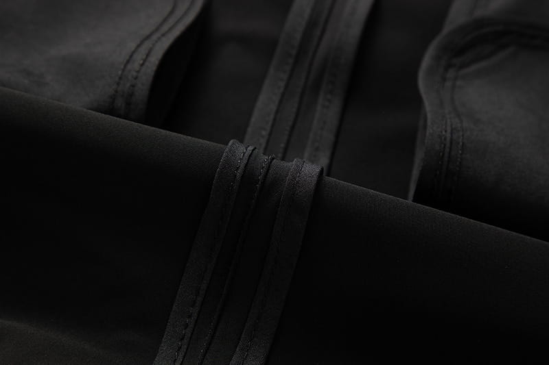 black leather straps with visible stitching detail on men plus size stretch casual pants accessories