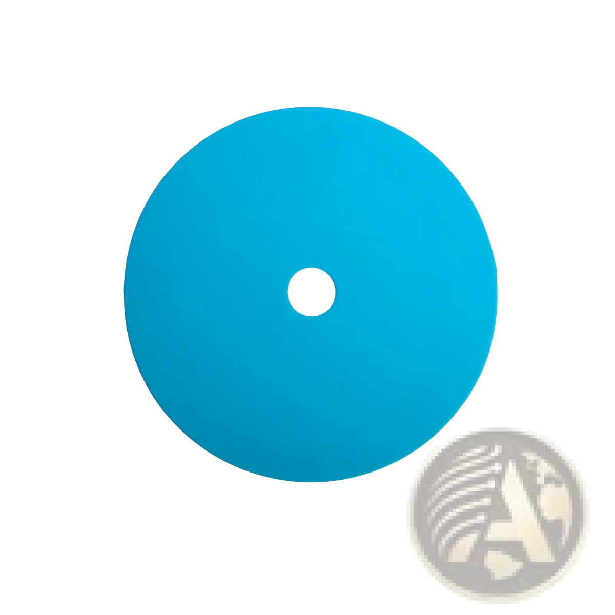 Bright blue circular agility training cone disc with central hole 15.5cm diameter for sports marker use