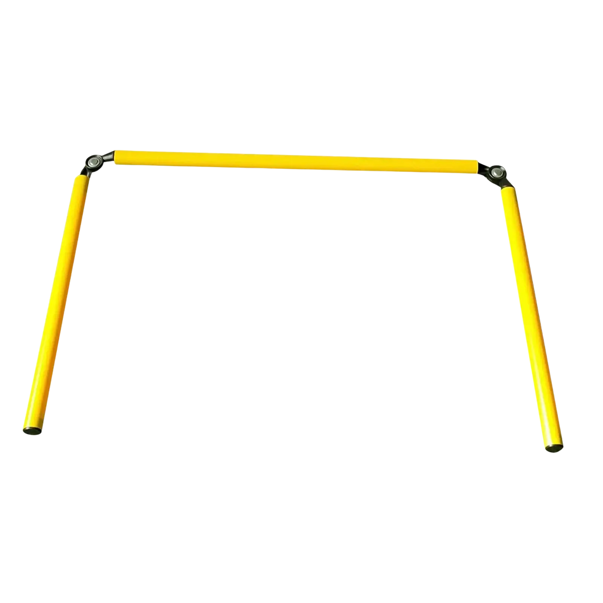 Yellow 150cm adjustable agility training pole with black metal joints pvc for soccer agility practice equipment