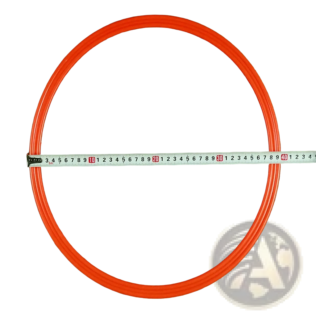 Bright orange plastic agility training ring with smooth rounded design for soccer speed and exercise equipment