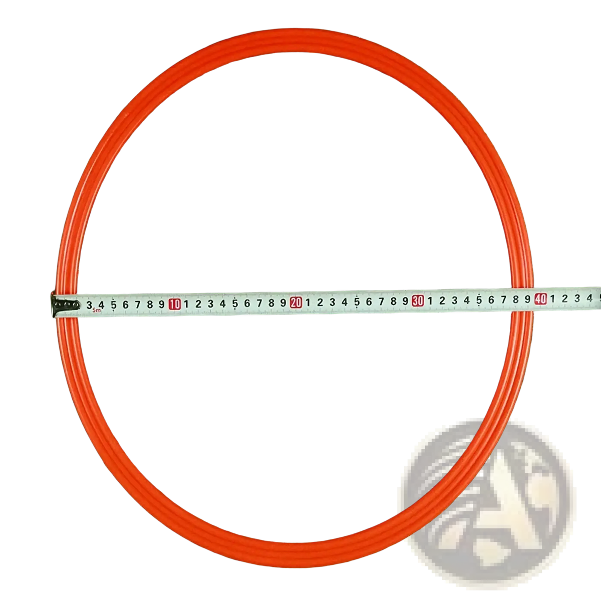 Bright orange plastic agility training ring with smooth rounded design for soccer speed and exercise equipment