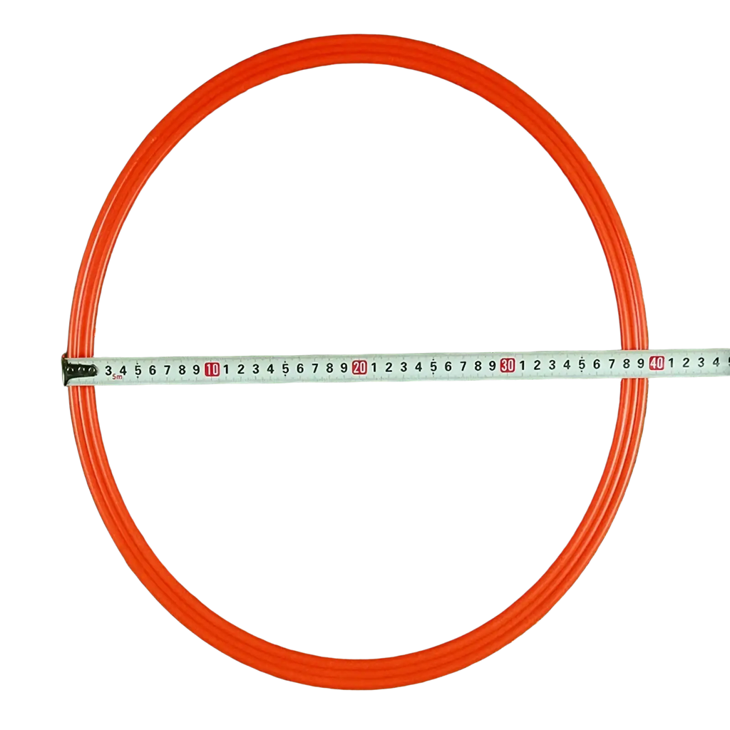 Bright orange plastic agility training ring with smooth rounded design for soccer speed and exercise equipment