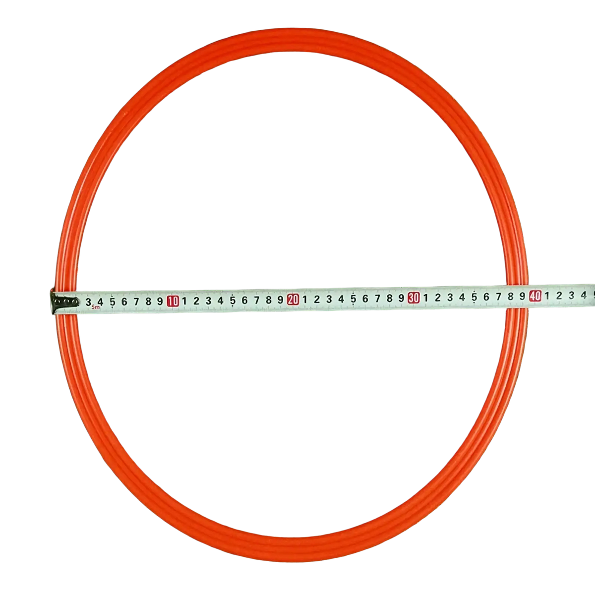 Bright orange plastic agility training ring with smooth rounded design for soccer speed and exercise equipment