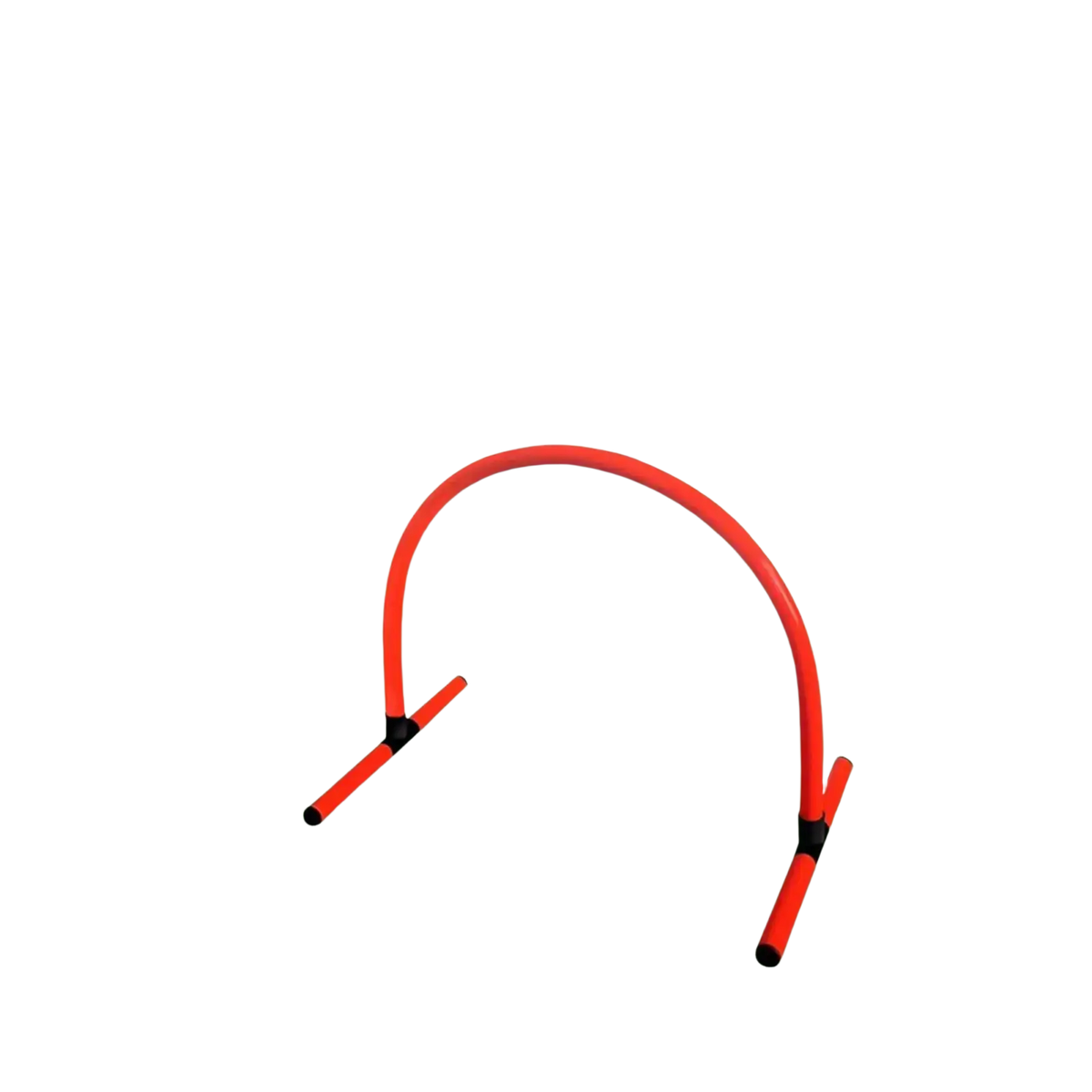 Red plastic pvc agility training soccer passing hurdle with black connectors for soccer training drills