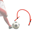 Red plastic pvc soccer dribbling hurdle designed for agility training and soccer training passing drills