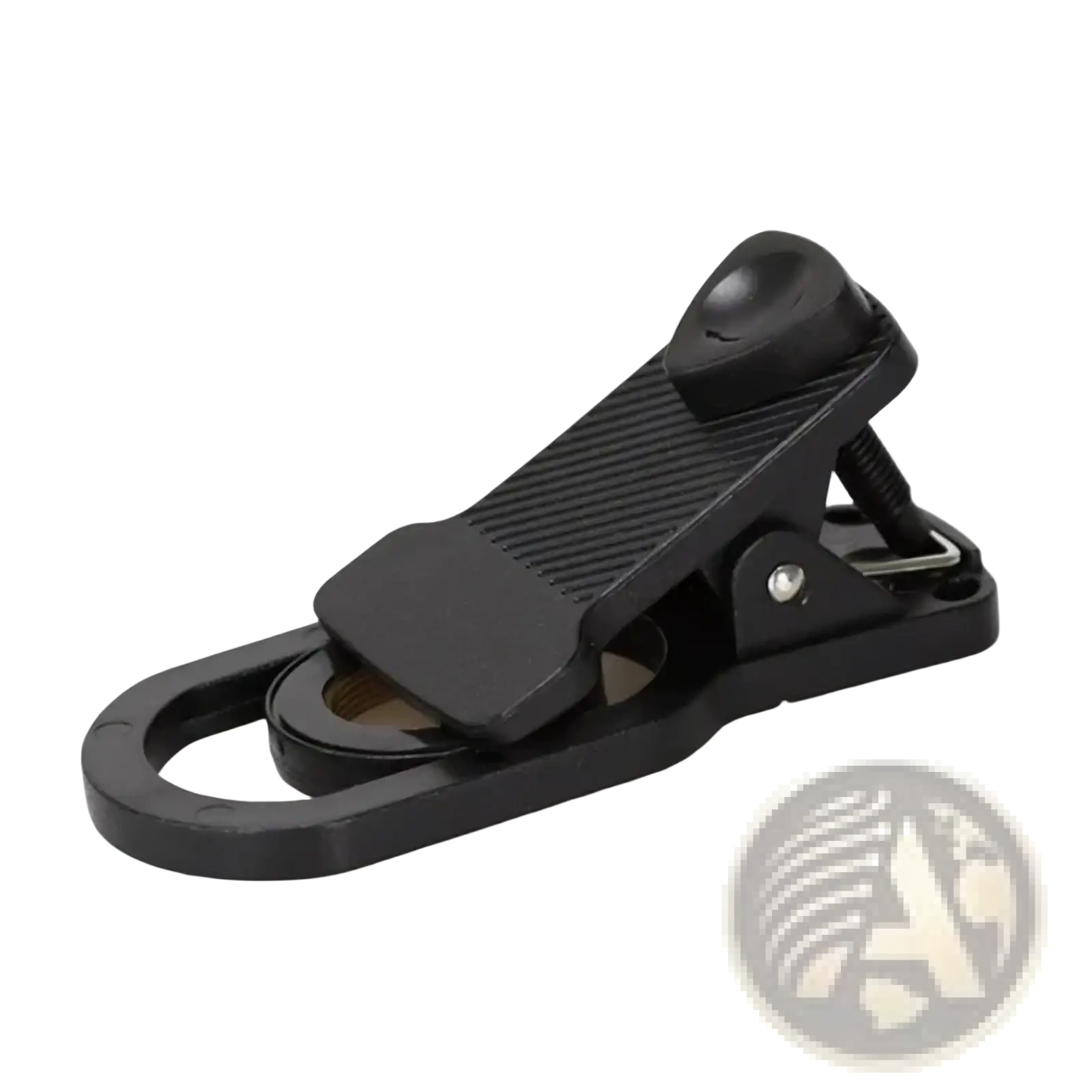 Agnicy 17mm mobile telescope lens phone clip with black plastic clothespin, textured grip, and metal spring mechanism