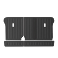 Black rubber Aion Hyper HT 2023 TPE seat back mat with vertical ribbed texture designed for vehicle use