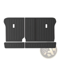 Black rubber Aion Hyper HT 2023 TPE seat back mat with vertical ribbed texture designed for vehicle use