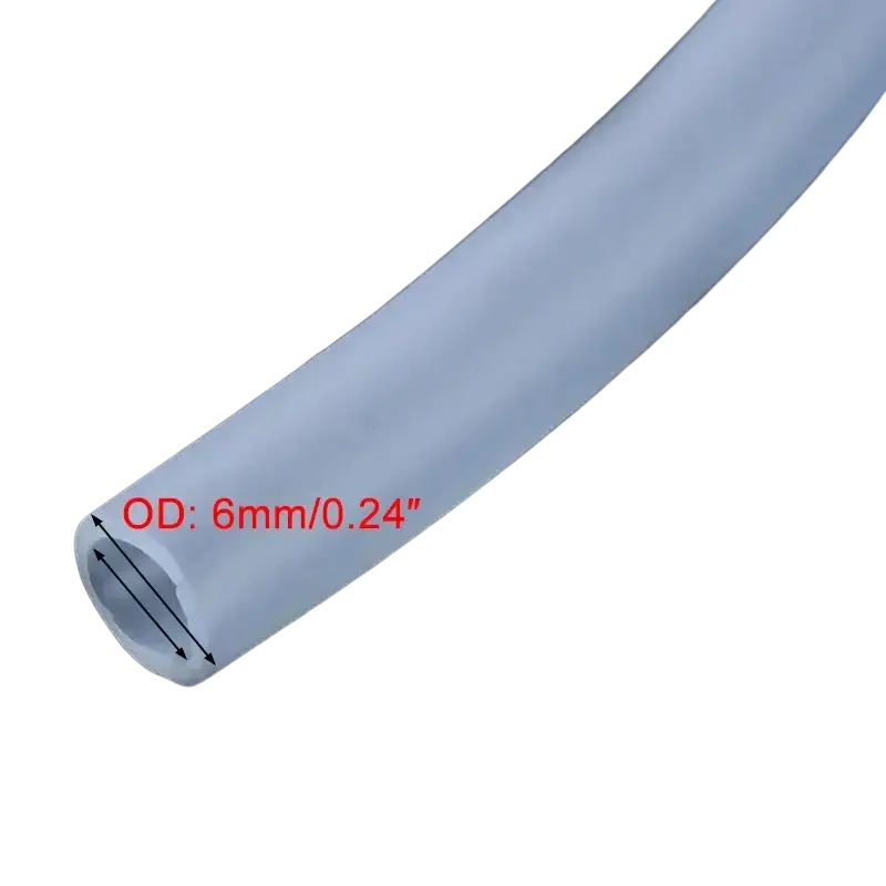 Transparent plastic air tube with 6mm outer and 4mm inner diameter for air stone and check valves in fish tank kit