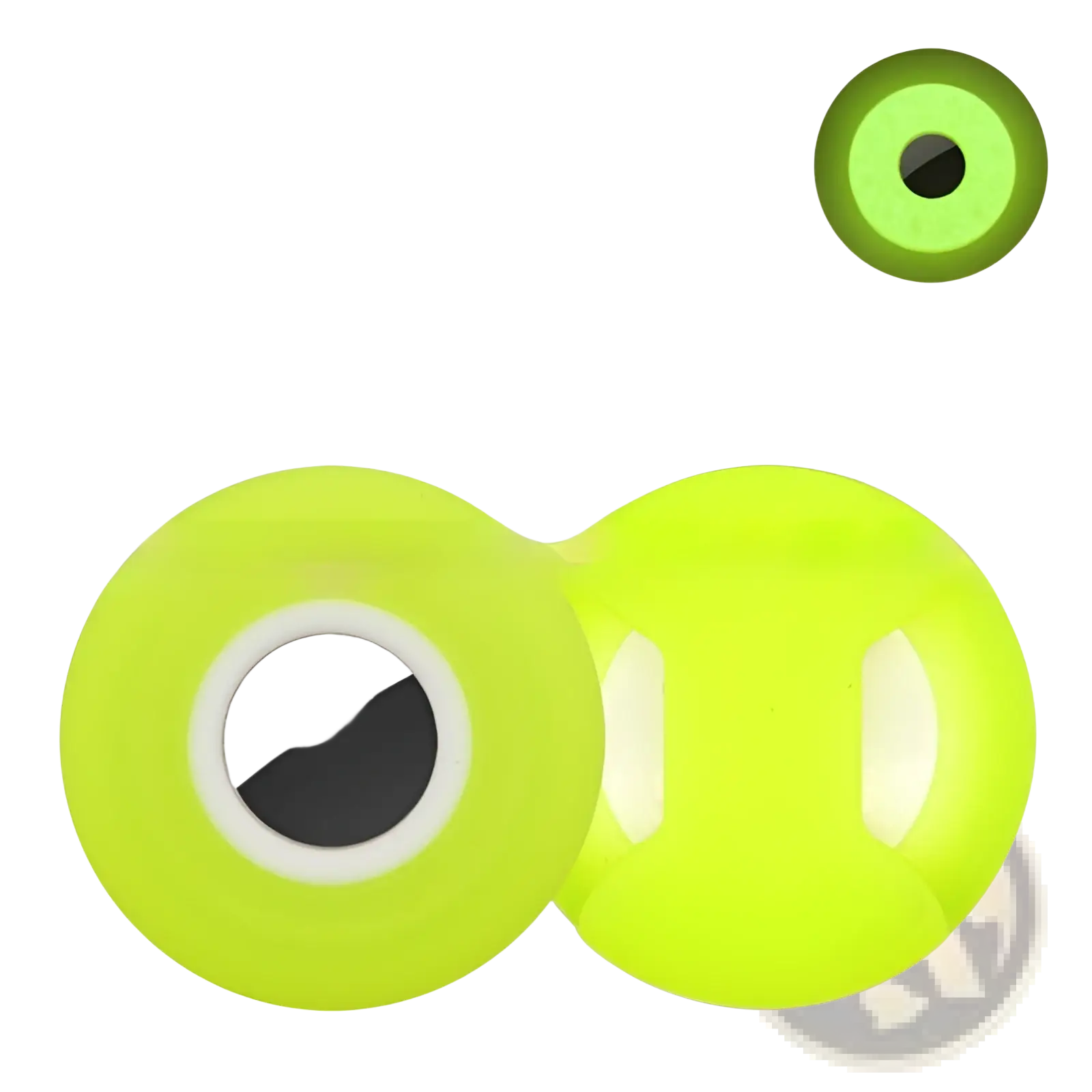 Luminous yellow glow-in-the-dark eye-shaped decorative beads for Airtag silicone pet collar tracker protective case