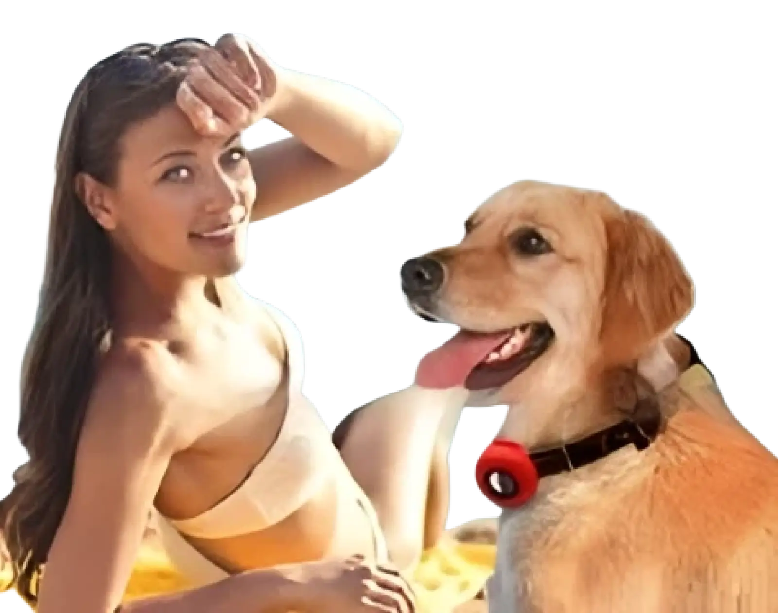 Pure black silicone airtag pet collar tracker protective case with a red circular buckle for secure attachment