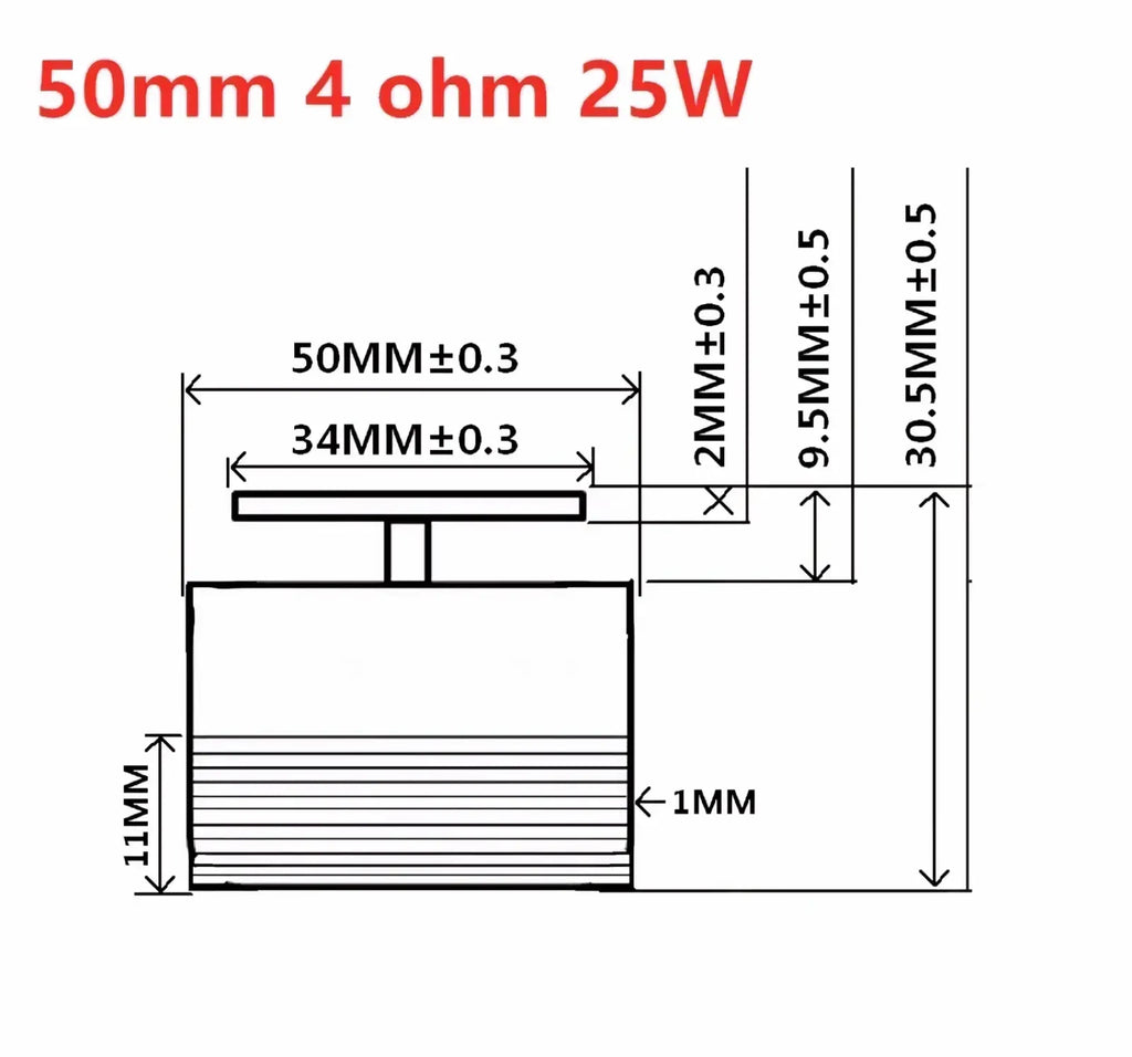 Aiyima 25w full range sound exciter speaker with 50mm 4 ohm driver featuring precise rectangular multilayer design