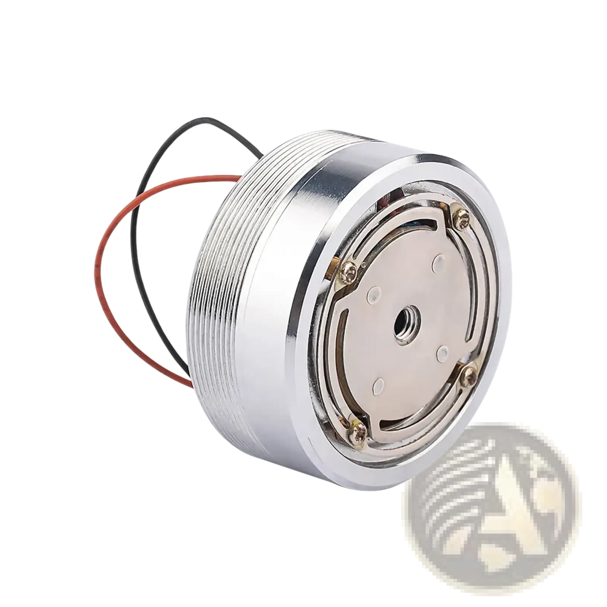Aiyima 25w full range sound exciter speaker with chrome finished cylindrical motor and visible internal components