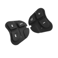 Black plastic alfa 147 steering wheel audio control buttons with white symbols and a 9rc button for 147 156 166 gt models