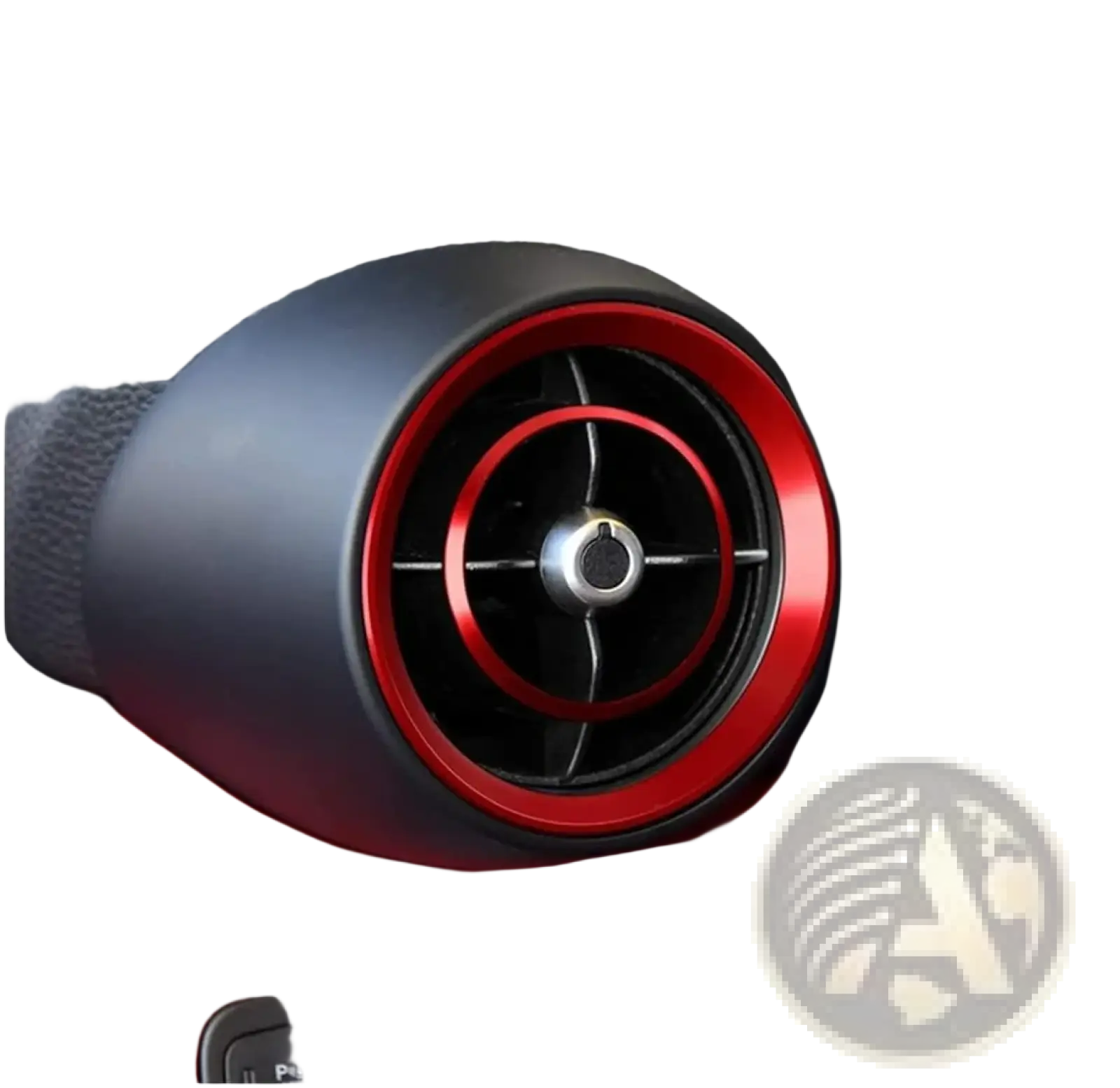 Alfa Romeo Giulia Stelvio red air vent trim rings with red accents and sleek metallic finish circular cover